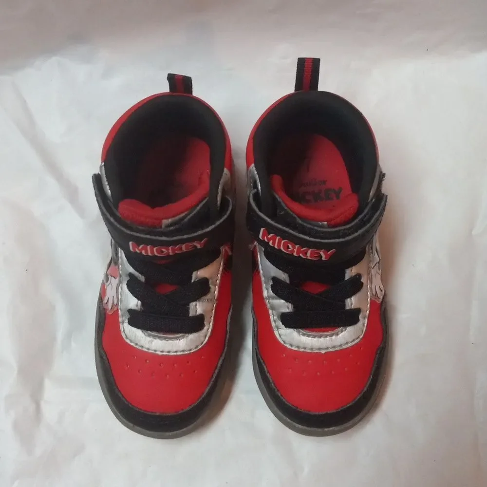 Disney Junior Mickey Mouse Light Up Hi Toddler Shoes Size 7